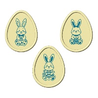 Ovos de Páscoa de chocolate branco 5,2 x 4 cm - 54 unidades