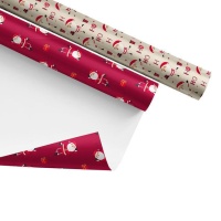 Papel de embrulho Pai Natal 2,00 x 0,70 m - 1 unid.