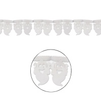 Grinalda de papel branco fantasma 3m