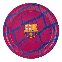 Pratos do FC Barcelona de 23 cm - 8 unidades