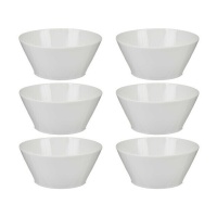 Taça de porcelana redonda de 0,58 L - 6 unid.