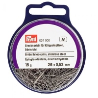 Pinos em aço inoxidável 26 x 0,53 mm - Prym - 15 g