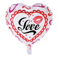 Balão coração de amor 46 cm