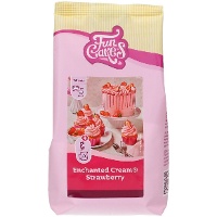 Pré-mistura Enchanted Cream sabor morango 450 g - Funcakes