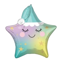 Balão estrela para bebé adormecido 60 x 63 cm