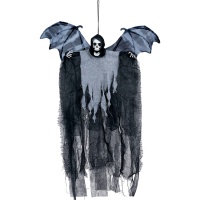 Pingente de esqueleto com asas de morcego 60 cm