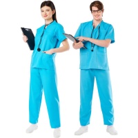 Traje médico azul para adultos