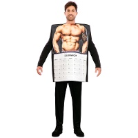 Fantasia de calendário masculino sexy para adulto