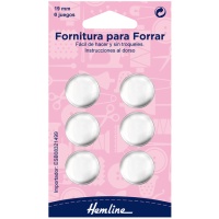 Forro de botões de 19 mm - Bainha - 5 peças.