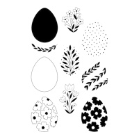 Carimbos transparentes de ovos de Páscoa - Artemio