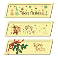 Placa de chocolate branco de Felizes Festas - 66 unidades