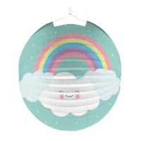 Lanterna de papel Rainbow Cloud - 1 pc.