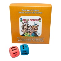 Conjunto de 2 dados picantes de verbos e partes do corpo