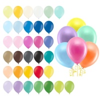 Balões de látex 27 cm pastel - PartyDeco - 100 unidades