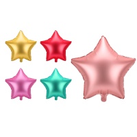 Balão estrela acetinado em cores sortidas 48 cm - PartyDeco - 1 unidade
