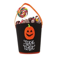 Cesto de abóbora de feltro Trick or Treat 35 x 20 cm