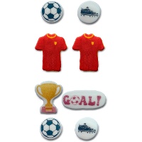 Figuras de açúcar de futebol sortidas - 8 unidades