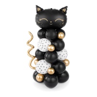 Bouquet de balões Gato preto - PartyDeco - 62 peças