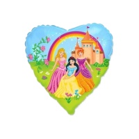 Balão do castelo da princesa do coração de 45cm - Conver Party