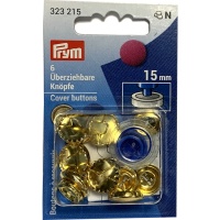 Botões reversíveis de latão dourado 15 mm - Prym - 6 pcs.