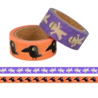 Múmia e Corvo washi tape - 2 unidades