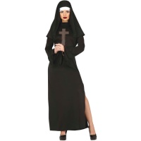 Fato de freira sinistra para mulher
