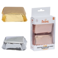 Cápsulas para bolos 8 x 5 x 3,2 cm ameixa metalizada - Decora - 20 unidades