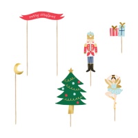 Toppers de Natal Quebra-nozes - 6 unidades