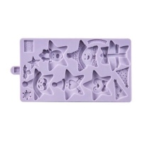 Molde de Silicone Estrelas de Natal - Karen Davies - 1 unid.
