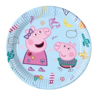 Pratos Peppa Pig e George 23 cm - 8 unid.