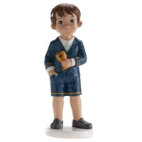 Figura para bolo da criança da Minha Primeira Comunhão com cálice 16 cm