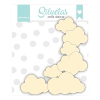 Nuvens em cartão 12 x 13,5 cm - Artis decor - 1 peça