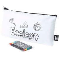 Estojo de Ecology com ceras para colorir