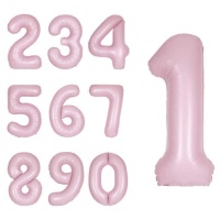 Balão de número cor-de-rosa 86,3 cm - Único
