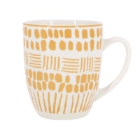Caneca amarela impressa de 350 ml