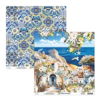 Papel para scrapbooking Mediterranean Heaven 02 - Mintay Papers - 1 folha