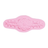 Molde de silicone borda de flor 14,7 x 9 cm - Artis decor