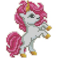 Íman de unicórnio cor-de-rosa com pintura de diamante - Coleção D art