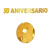 Grinalda dourada do 50º aniversário