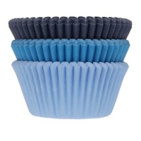 Cápsulas de cupcake de cor azul - House of Marie - 75 unidades