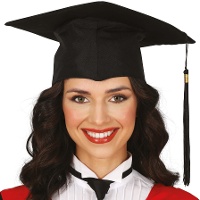 Birrete de graduación de tela para adultos