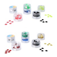 Gemas acrílicas em formato de quadrado de cores de 8 x 8 mm - 240 unidades