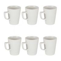 Chávena de porcelana para pequeno-almoço 350 ml - 6 unidades