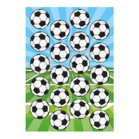 Mini discos de bolacha de futebol comestíveis 3,4 cm - Dekora - 20 unid.