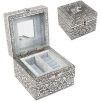 Caixa de jóias com 2 níveis de prata