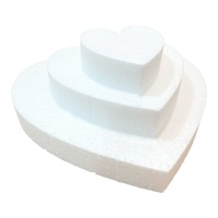 Coração de cortiça de 10, 18 e 28 cm - 3 unidades