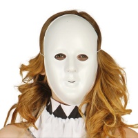 Máscara de plástico branca