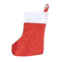 Meia de Natal vermelha clássica de 32 cm