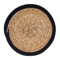 Tapete de 30 cm natural com rebordo preto - 1 unid.