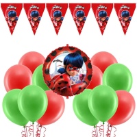 Pack Decoração Festa Joaninha - 22 Peças